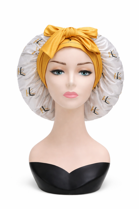 Kimmie Jae Koils Satin Bonnet with Adjustable Tie
